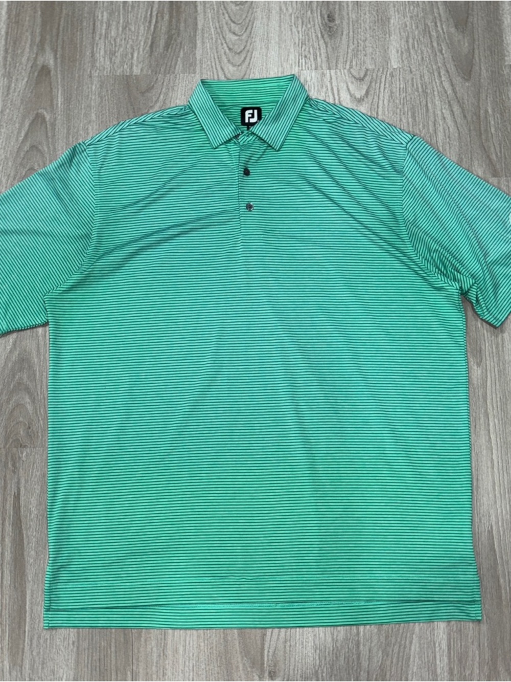 FootJoy FJ Golf Polo Shirt
Green Striped Performance Mens XXL